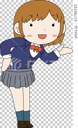 女学生 女子高生 教育 かわいい 表情 ポーズ 喜怒哀楽のイラスト素材