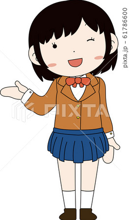 女学生 女子高生 教育 かわいい 表情 ポーズ 喜怒哀楽のイラスト素材