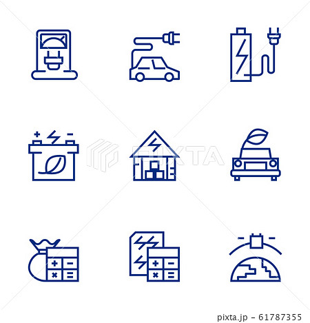 Green energy icon set suitable for info graphics, 61787355