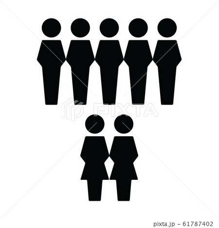 Network icon vector male and female group symbol Network icon vector male and female group symbol 61787402