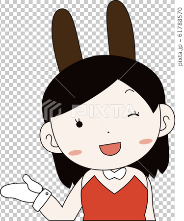 バニーガール かわいい 表情 ポーズ 喜怒哀楽 上半身 61788570
