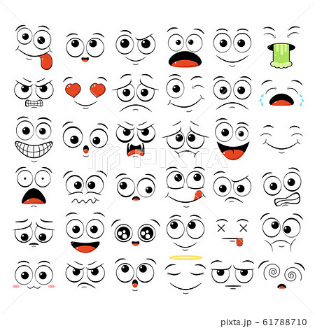 Set of emoticons with different mood 61788710