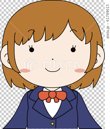 Schoolgirl schoolgirl education cute facial expression pose emotional sorrow upper body Schoolgirl schoolgirl education cute facial expression pose emotional sorrow upper body 61789015