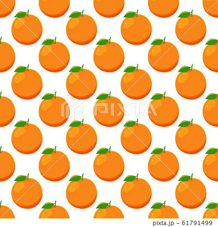オレンジのパターンイラストのイラスト素材 61791499 Pixta