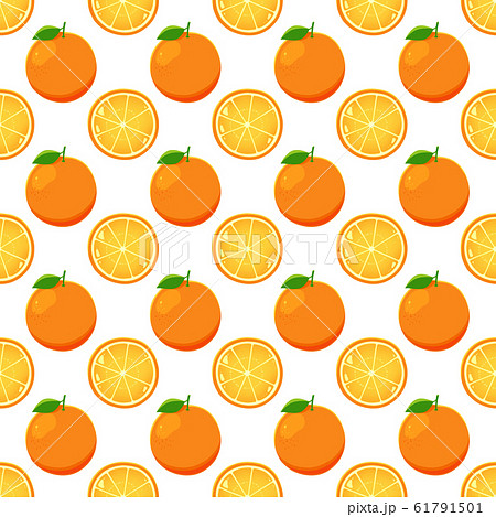 オレンジのパターンイラストのイラスト素材