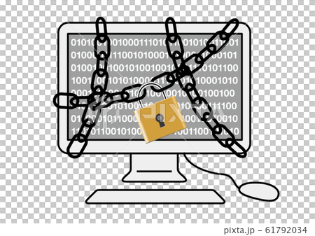 暗号化技術のイラスト素材