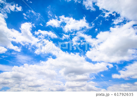 Clear blue sky with cloudy as a background 61792635