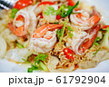 Spicy seafood salad with instant noodle. Thai food 61792904
