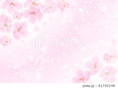 桜のピンクキラキラ背景のイラスト素材