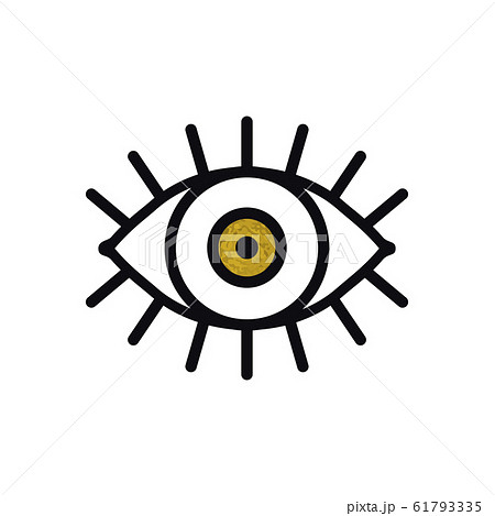Open gold eye line icon on white background. Look, see, sight, view sign and symbol. Vector linear graphic element. Optical and search theme in minimal design style. Golden eye with eyelashes. Open gold eye line icon on white background. Look, see, sight, view sign and symbol. Vector linear graphic element. Optical and search theme in minimal design style. Golden eye with eyelashes. 61793335