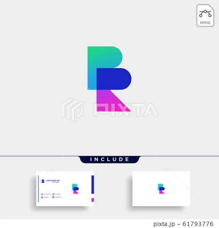 Letter BR RB R B Logo Design Simple Vector 61793776