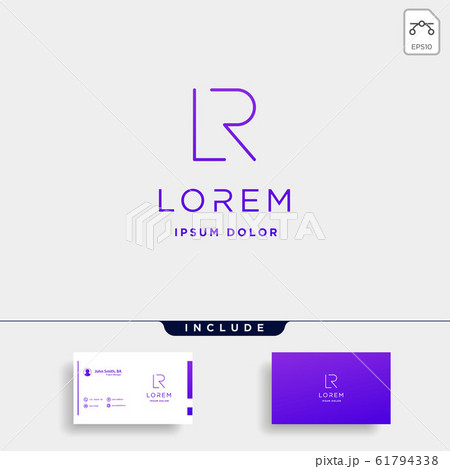 Letter R L RL LR Logo Design Simple Vector Letter R L RL LR Logo Design Simple Vector 61794338
