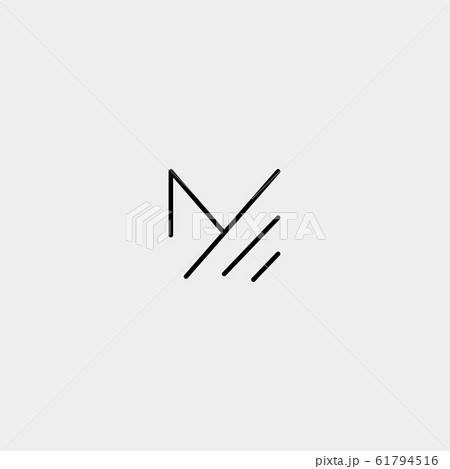 Letter M MM Monogram Logo Design Minimal - Stock Illustration [61794507] -  PIXTA