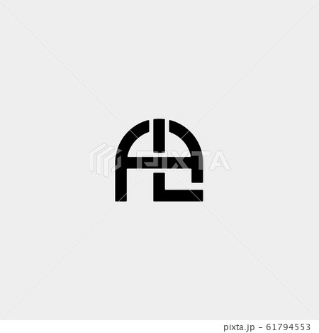 Letter Al La A L Monogram Logo Design Minimal Iconのイラスト素材