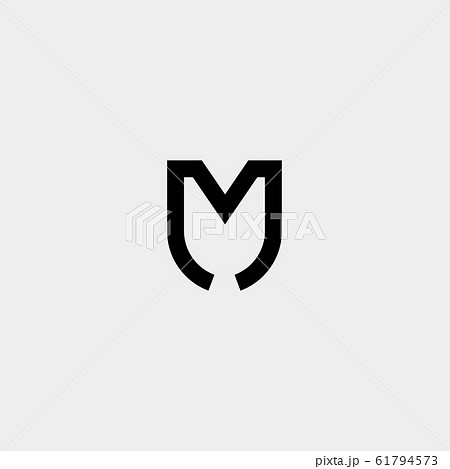 Letter Jm Mj M J Monogram Logo Design Minimal Iconのイラスト素材