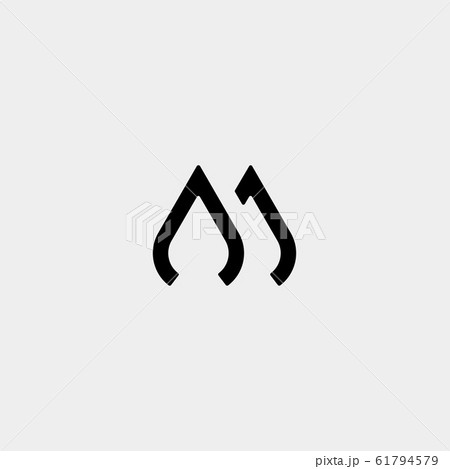 Letter Aj Mj M Monogram Logo Design Minimal Iconのイラスト素材