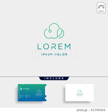 Cloud Medical Logo Design Vector Illustration sign Cloud Medical Logo Design Vector Illustration sign 61794920