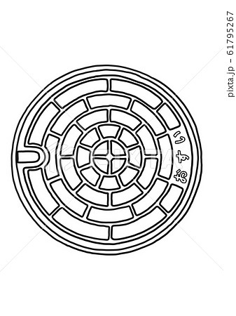 マンホールのイラスト素材