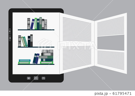 portable modern tablet e-book reader. 61795471