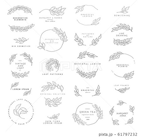 Et Of Floral Design Elements のイラスト素材