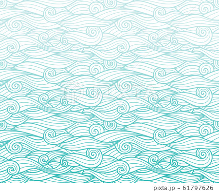 Waves pattern seamless water background Waves pattern seamless water background 61797626