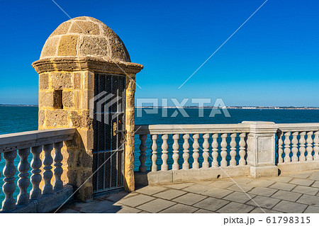 Walk at the bay of Cadiz in Spain Walk at the bay of Cadiz in Spain 61798315