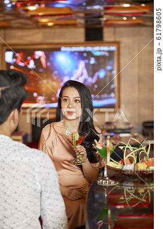 Young Woman In Hotel Saloon Young Woman In Hotel Saloon 61798605
