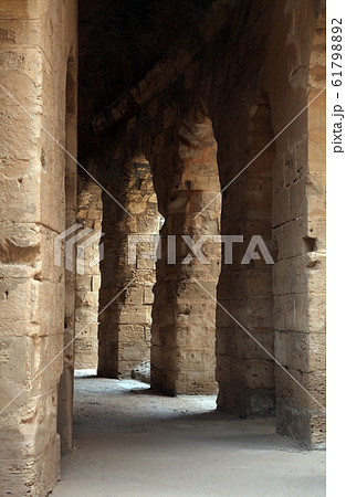 The amphitheater in El-Jem, Tunisia The amphitheater in El-Jem, Tunisia 61798892