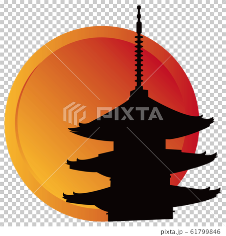 京都　日本　日の丸 61799846