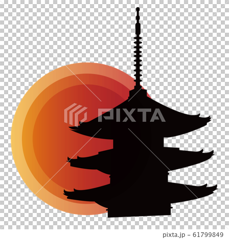 京都　日本　日の丸 61799849