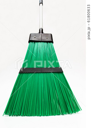 green broom on white background green broom on white background 61800633