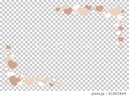 Cute heart pattern frame [Brown] - Stock Illustration [61803844] - PIXTA