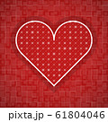 Heart shape drawing template with red background 61804046