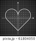 Heart shape drawing template with dark background 61804050