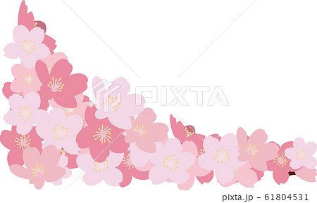 イラスト素材 桜 さくら サクラ 花門 花びら 木 ベクターのイラスト素材