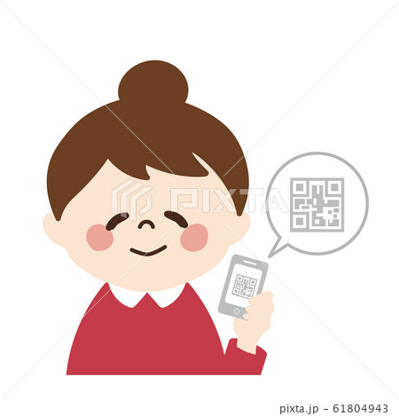 小さい女の子②(スマホ・QRコード) 小さい女の子②(スマホ・QRコード) 61804943