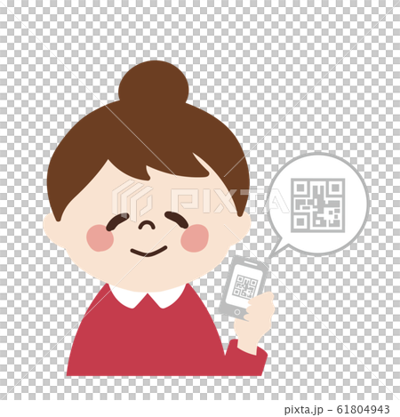 小さい女の子②(スマホ・QRコード) 小さい女の子②(スマホ・QRコード) 61804943