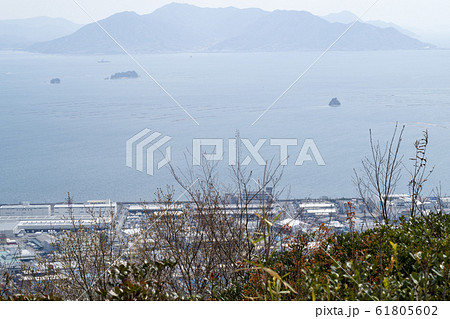 広島鈴が峰から広島湾と街並の眺め 61805602