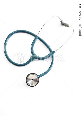 Close-Up Of Stethoscope On White Background 61807183