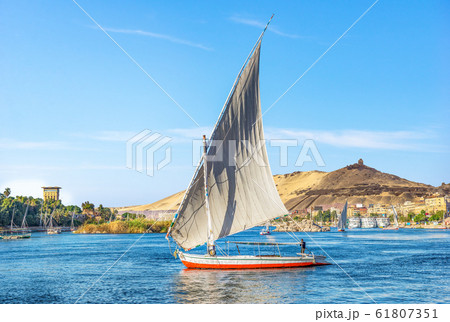 Sailing boat in Aswan Sailing boat in Aswan 61807351