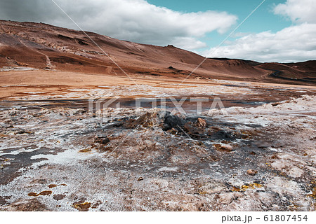 Geothermal area Hverir, Iceland. Geothermal area Hverir, Iceland. 61807454