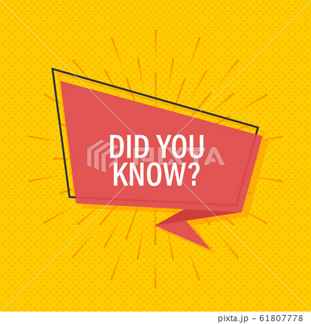 Ribbon banner with text Did you know, poster in 61807778