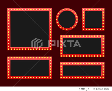 Set Retro lightbox billboard vintage frame. 61808100