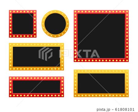Set Retro lightbox billboard vintage frame. 61808101