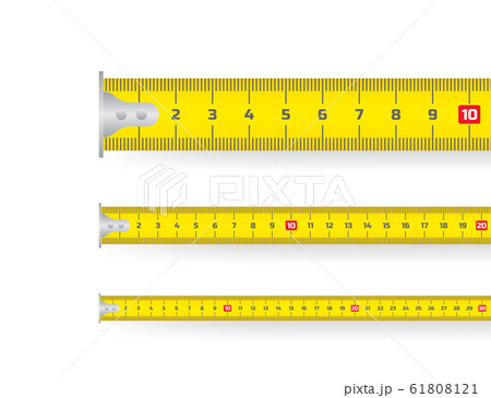 Yellow measure tape. Ruler. An instrument for Yellow measure tape. Ruler. An instrument for 61808121