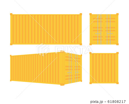 Yellow Shipping Cargo Container Twenty and Forty 61808217