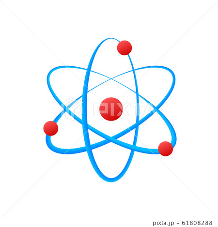 Atom icon vector, atom symbols on white Atom icon vector, atom symbols on white 61808288