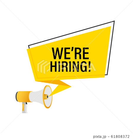 We're Hiring web banner. Megaphone With We are 61808372
