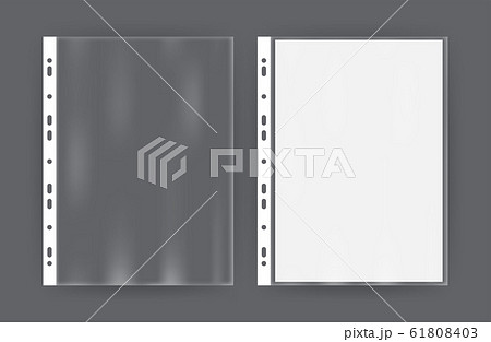 Realistic file, plastic bag, polythene on 61808403