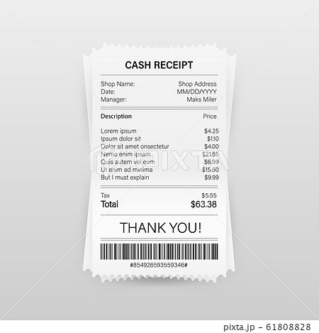 MoReceipts vector illustration of realistic 61808828